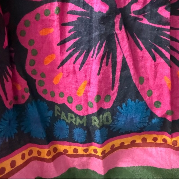 Anthropologie Pink and Blue Ruffled Tiered Sundress size XS - Picture 14 of 16